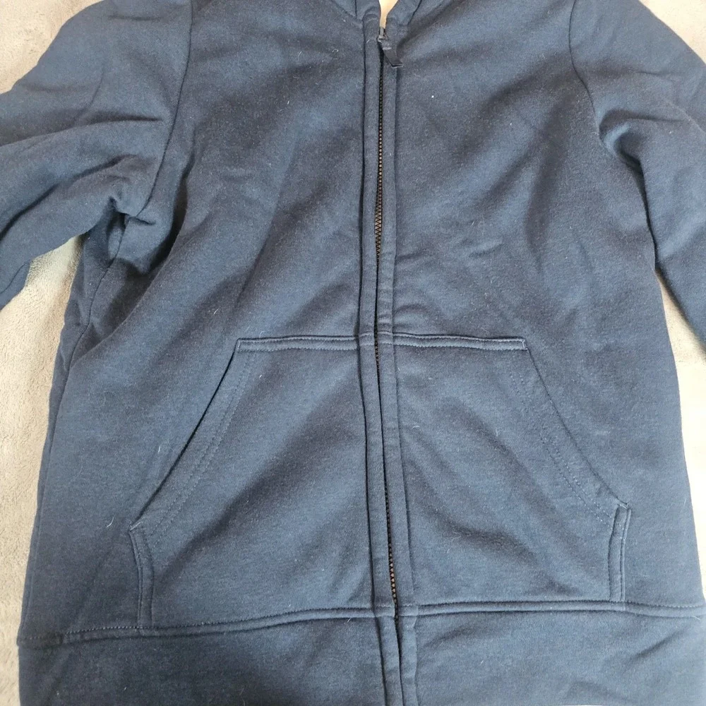 Wonder Nation Boys Sherpa‎ Lined Hoodie Jacket Navy Size XL